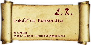 Lukács Konkordia névjegykártya